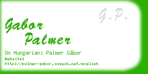 gabor palmer business card